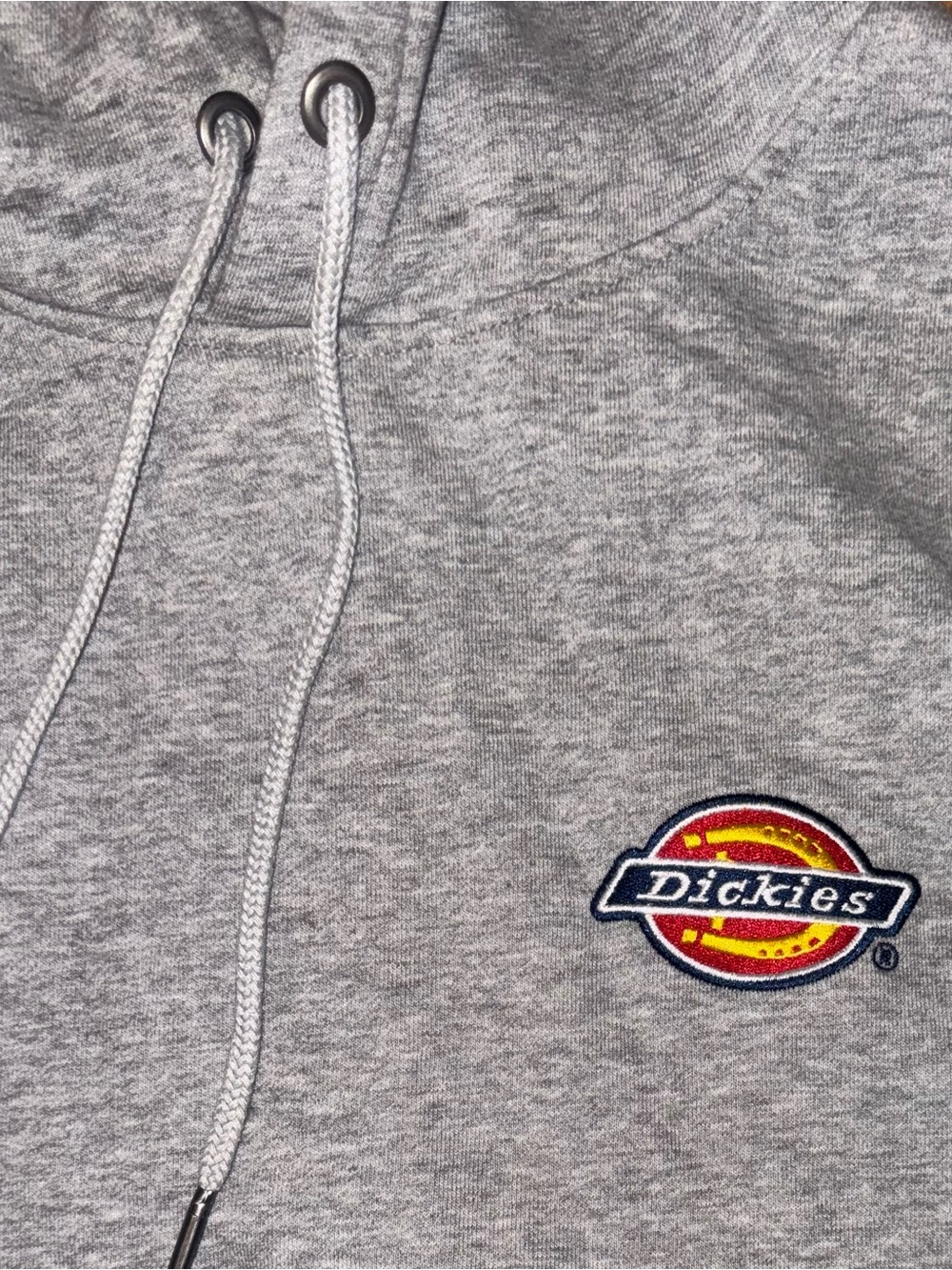 Dickies Light Gray Pullover Hoodie with Logo Patch - Picture 2 of 3